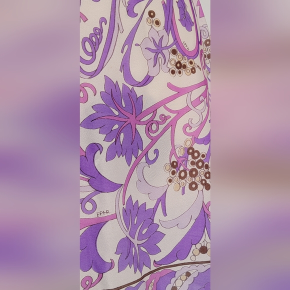 Emilio Pucci for Fromfit Rogers slip. Purple, pink, white. Size small. - Picture 4 of 6